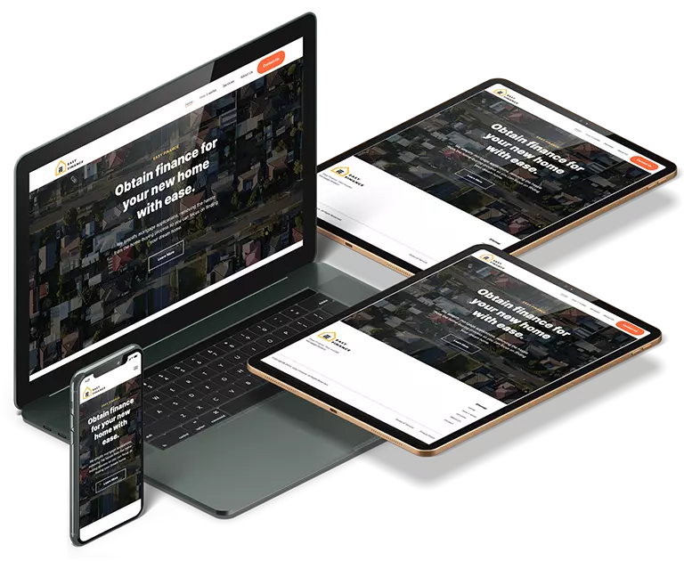 screens displaying clients website